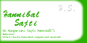 hannibal sajti business card